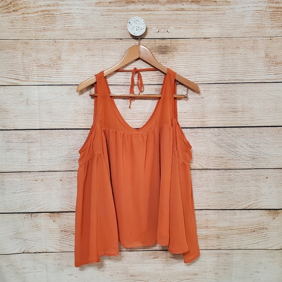 Abercrombie & Fitch Tops - Abercrombie & Fitch Orange Bell Sleeve Blouse S